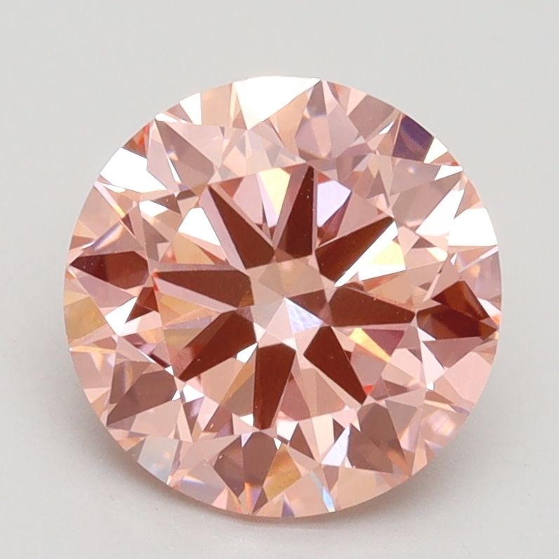 Loose Diamond - ROUND 2.25ct Fancy Vivid Pink VS1: Loose Diamond - ROUND 2.25ct Fancy Vivid Pink VS1 Source: This is a real non-mined Diamond that has been grown in a lab Shape: ROUND Carats: 2.25 Color: Fancy Vivid Pink Certification: IGI Video: