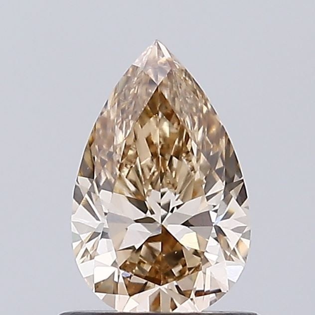 Loose Diamond - PEAR 0.74ct Fancy Light Brown VVS2: Loose Diamond - PEAR 0.74ct Fancy Light Brown VVS2 Source: This is a real non-mined Diamond that has been grown in a lab Shape: PEAR Carats: 0.74 Color: Fancy Light Brown Certification: IGI Video: