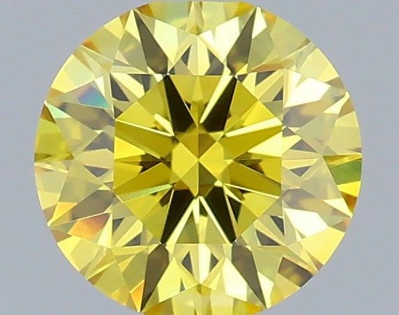 Ideal Loose Diamond - ROUND 0.55ct Fancy Vivid Yellow VVS2