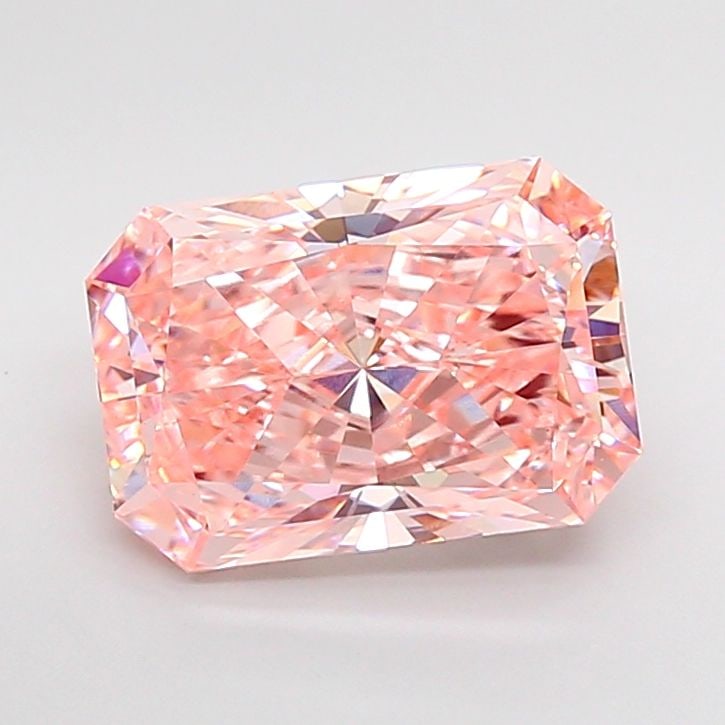 Loose Diamond - RADIANT 3.56ct Fancy Vivid Pink VS1: Loose Diamond - RADIANT 3.56ct Fancy Vivid Pink VS1 Source: This is a real non-mined Diamond that has been grown in a lab Shape: RADIANT Carats: 3.56 Color: Fancy Vivid Pink Certification: IGI Video:
