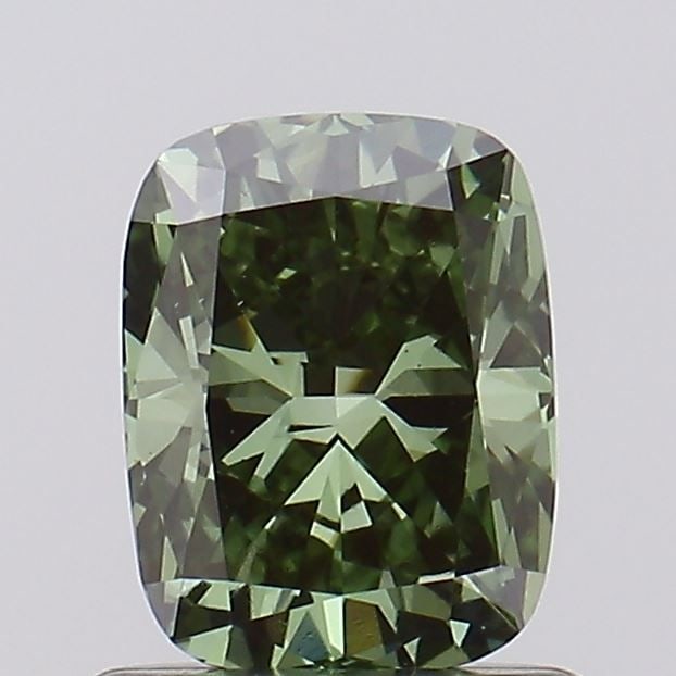 Loose Diamond - CUSHION BRILLIANT 0.79ct Fancy Vivid Green VS1: Loose Diamond - CUSHION BRILLIANT 0.79ct Fancy Vivid Green VS1 Source: This is a real non-mined Diamond that has been grown in a lab Shape: CUSHION BRILLIANT Carats: 0.79 Color: Fancy Vivid Green Cert