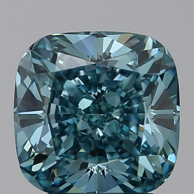 Loose Diamond - CUSHION BRILLIANT 2.56ct Blue VVS1: Loose Diamond - CUSHION BRILLIANT 2.56ct Blue VVS1 Source: This is a real non-mined Diamond that has been grown in a lab Shape: CUSHION BRILLIANT Carats: 2.56 Color: Blue Certification: NONE Video: