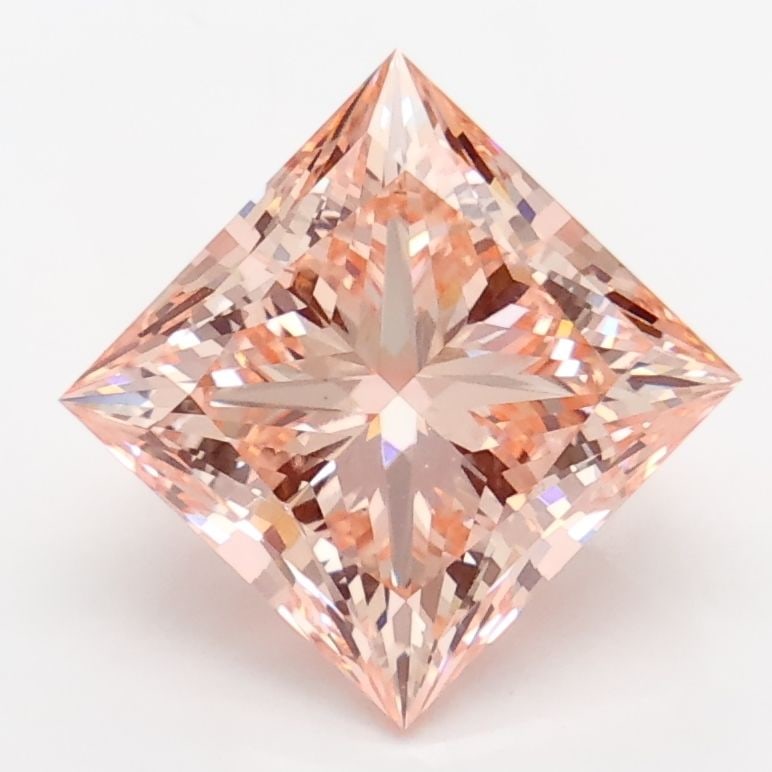 Loose Diamond - PRINCESS 3.17ct Fancy Intense Pink VVS2