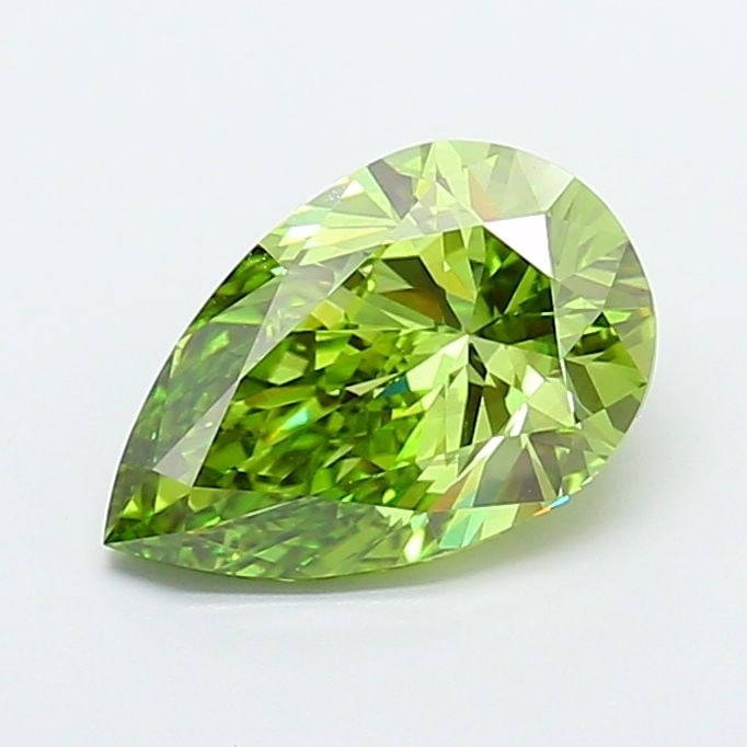 Loose Diamond - PEAR 3.0ct Fancy Vivid Green VS2: Loose Diamond - PEAR 3.0ct Fancy Vivid Green VS2 Source: This is a real non-mined Diamond that has been grown in a lab Shape: PEAR Carats: 3.0 Color: Fancy Vivid Green Certification: IGI Video: