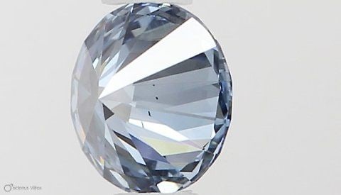 Loose Diamond - ROUND 0.41ct Fancy Vivid Blue VS2