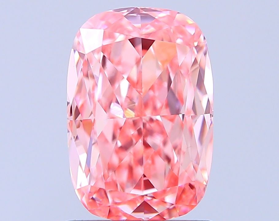 Loose Diamond - CUSHION MODIFIED 2.01ct Fancy Vivid Pink VVS2: Loose Diamond - CUSHION MODIFIED 2.01ct Fancy Vivid Pink VVS2 Source: This is a real non-mined Diamond that has been grown in a lab Shape: CUSHION MODIFIED Carats: 2.01 Color: Fancy Vivid Pink Certifi