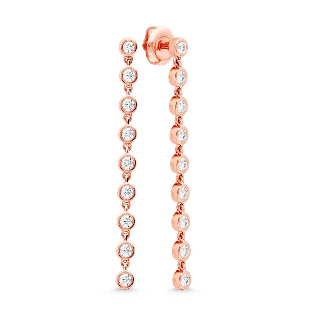 14K Rose Gold Diamond 3/4 Ct.Tw Fashion Earrings: 14K Rose Gold Diamond 3/4 Ct.Tw Fashion Earrings 14k Rose Gold Stone Color: G-h Stone Clarity: Si This item may take 2-5 weeks for shipping. The Diamond Depot Guarantee: All items in this auction are 