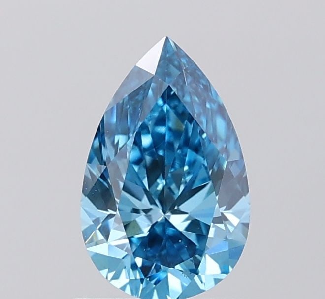 Loose Diamond - PEAR 1.01ct Fancy Vivid Blue VS1: Loose Diamond - PEAR 1.01ct Fancy Vivid Blue VS1 Source: This is a real non-mined Diamond that has been grown in a lab Shape: PEAR Carats: 1.01 Color: Fancy Vivid Blue Certification: IGI Video: