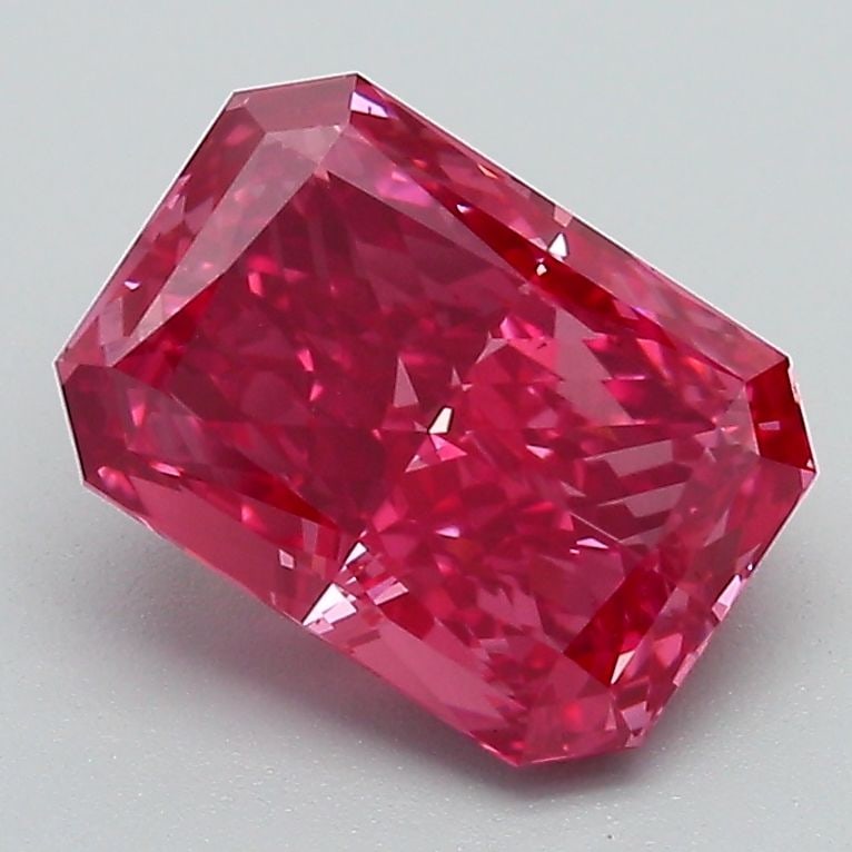 Loose Diamond - RADIANT 2.32ct Fancy Vivid Pink VS2: Loose Diamond - RADIANT 2.32ct Fancy Vivid Pink VS2 Source: This is a real non-mined Diamond that has been grown in a lab Shape: RADIANT Carats: 2.32 Color: Fancy Vivid Pink Certification: IGI Video: