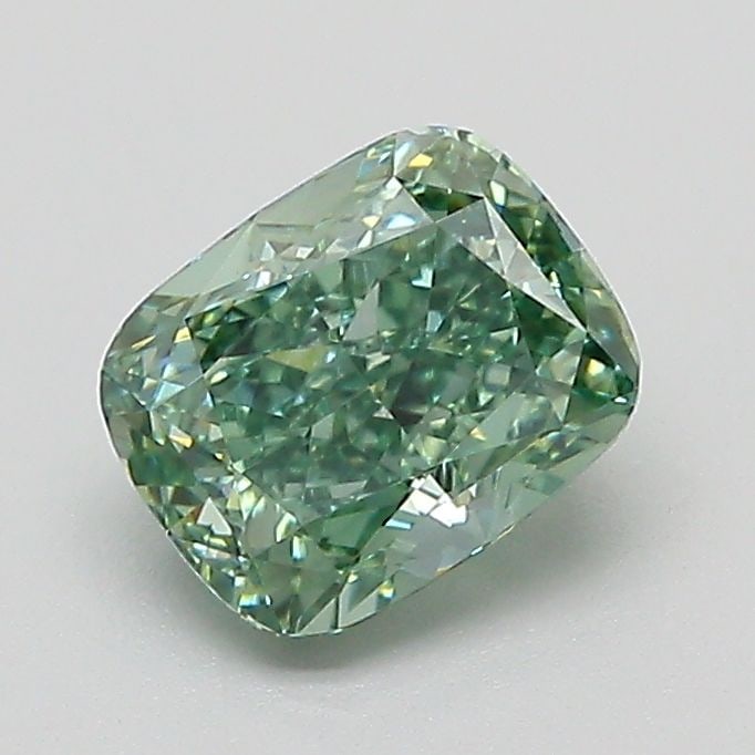 Loose Diamond - CUSHION MODIFIED 1.07ct Fancy Vivid Green VVS2: Loose Diamond - CUSHION MODIFIED 1.07ct Fancy Vivid Green VVS2 Source: This is a real non-mined Diamond that has been grown in a lab Shape: CUSHION MODIFIED Carats: 1.07 Color: Fancy Vivid Green Certi