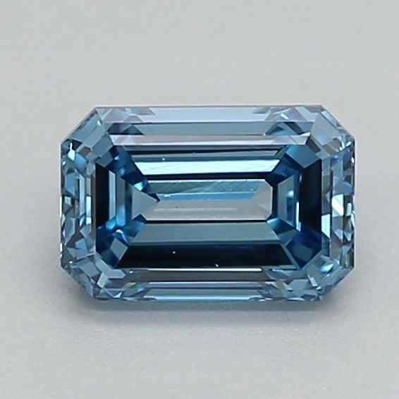 Loose Diamond - EMERALD 0.58ct Fancy Vivid Blue VS2: Loose Diamond - EMERALD 0.58ct Fancy Vivid Blue VS2 Source: This is a real non-mined Diamond that has been grown in a lab Shape: EMERALD Carats: 0.58 Color: Fancy Vivid Blue Certification: NONE The Di