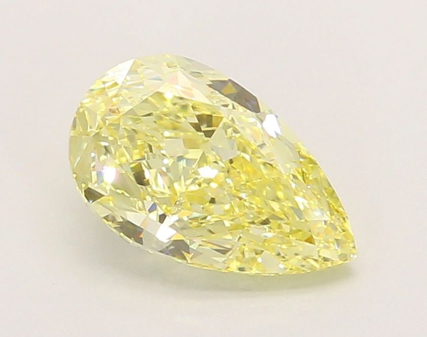 Loose Diamond - PEAR 2.06ct Fancy Intense Yellow VVS2: Loose Diamond - PEAR 2.06ct Fancy Intense Yellow VVS2 Source: This is a real non-mined Diamond that has been grown in a lab Shape: PEAR Carats: 2.06 Color: Fancy Intense Yellow Certification: IGI Vide