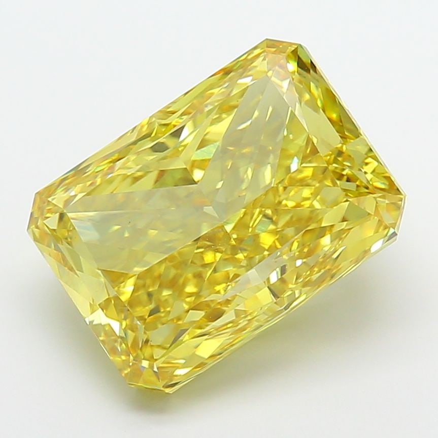 Loose Diamond - RADIANT 14.04ct Fancy Vivid Yellow VS1