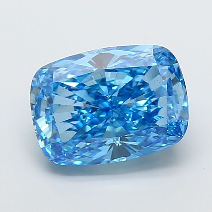 Loose Diamond - CUSHION MODIFIED 4.03ct Fancy Vivid Blue VS2: Loose Diamond - CUSHION MODIFIED 4.03ct Fancy Vivid Blue VS2 Source: This is a real non-mined Diamond that has been grown in a lab Shape: CUSHION MODIFIED Carats: 4.03 Color: Fancy Vivid Blue Certific
