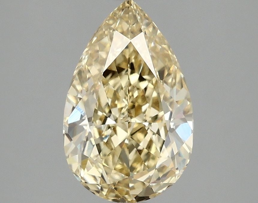 Loose Diamond - PEAR 1.93ct Fancy Intense Yellow VVS2: Loose Diamond - PEAR 1.93ct Fancy Intense Yellow VVS2 Source: This is a real non-mined Diamond that has been grown in a lab Shape: PEAR Carats: 1.93 Color: Fancy Intense Yellow Certification: IGI Vide