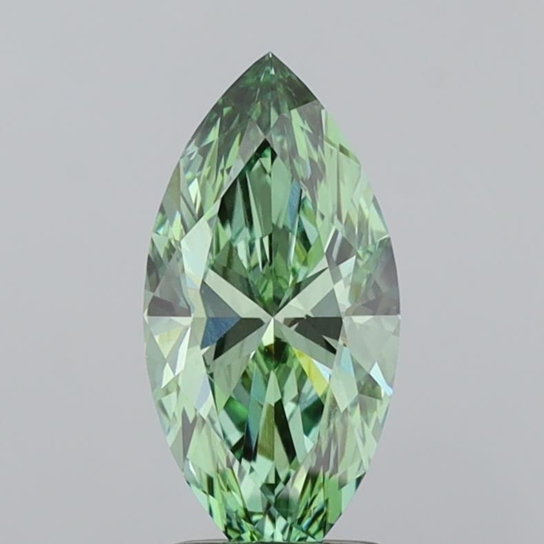 Loose Diamond - MARQUISE 1.51ct Fancy Vivid Green VVS2