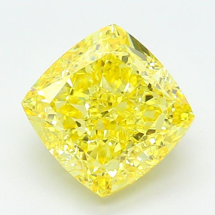 Loose Diamond - CUSHION MODIFIED 4.57ct Fancy Intense Yellow VS1: Loose Diamond - CUSHION MODIFIED 4.57ct Fancy Intense Yellow VS1 Source: This is a real non-mined Diamond that has been grown in a lab Shape: CUSHION MODIFIED Carats: 4.57 Color: Fancy Intense Yellow 