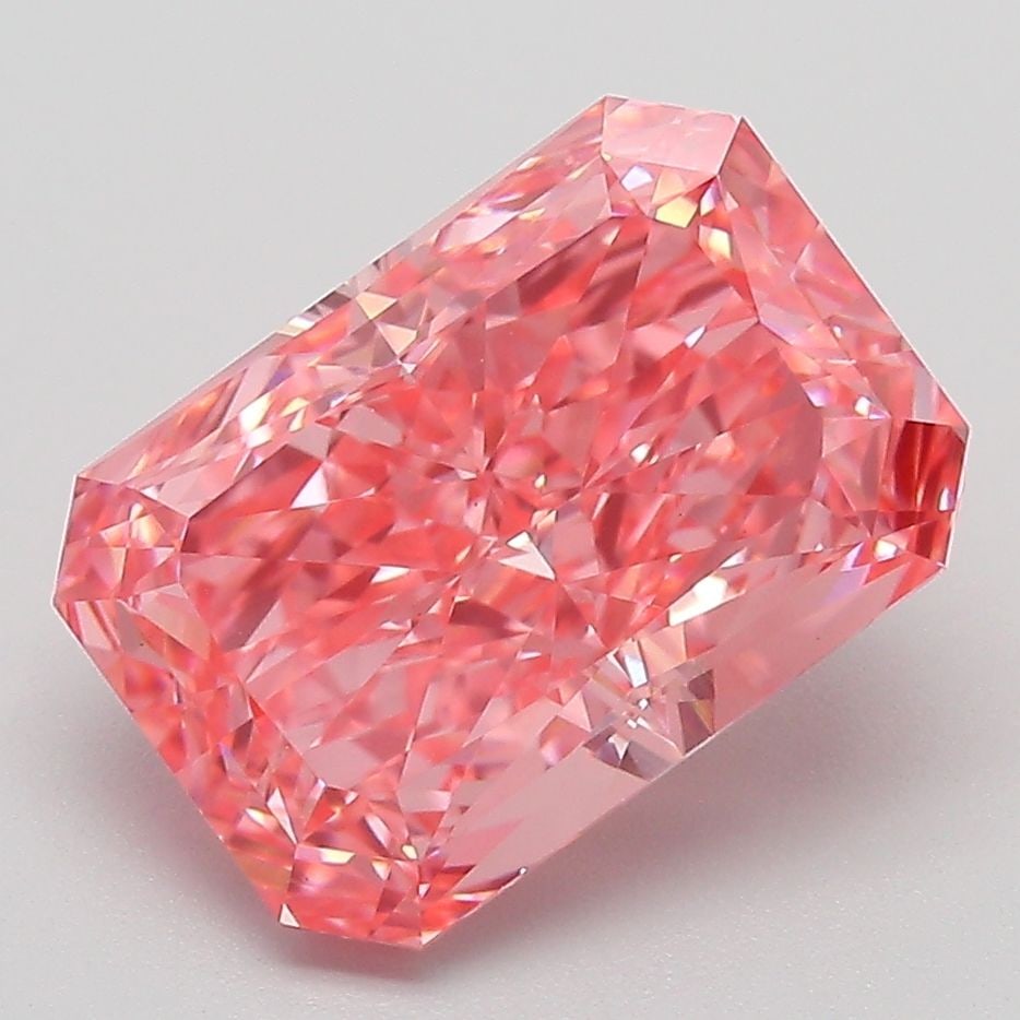 Loose Diamond - RADIANT 4.06ct Fancy Vivid Pink VS1