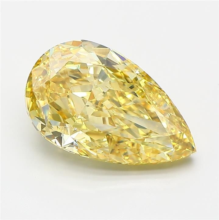 Loose Diamond - PEAR 4.07ct Fancy Intense Yellow VS1: Loose Diamond - PEAR 4.07ct Fancy Intense Yellow VS1 Source: This is a real non-mined Diamond that has been grown in a lab Shape: PEAR Carats: 4.07 Color: Fancy Intense Yellow Certification: IGI Video
