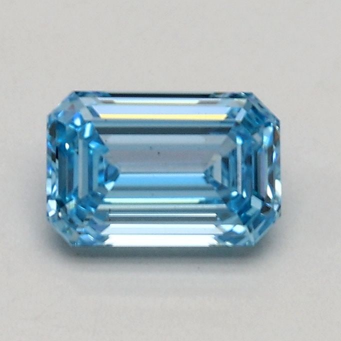 Loose Diamond - EMERALD 0.52ct Fancy Intense Blue VS2: Loose Diamond - EMERALD 0.52ct Fancy Intense Blue VS2 Source: This is a real non-mined Diamond that has been grown in a lab Shape: EMERALD Carats: 0.52 Color: Fancy Intense Blue Certification: IGI Vid