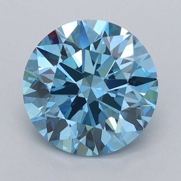 Ideal Loose Diamond - ROUND 1.59ct Fancy Vivid Blue VVS2: Ideal Loose Diamond - ROUND 1.59ct Fancy Vivid Blue VVS2 Source: This is a real non-mined Diamond that has been grown in a lab Shape: ROUND Carats: 1.59 Color: Fancy Vivid Blue Certification: IGI Vide