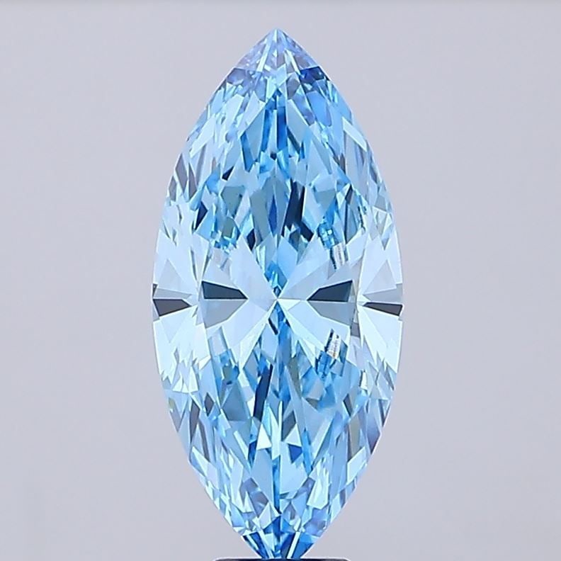 Loose Diamond - MARQUISE 9.05ct Fancy Vivid Blue VVS2