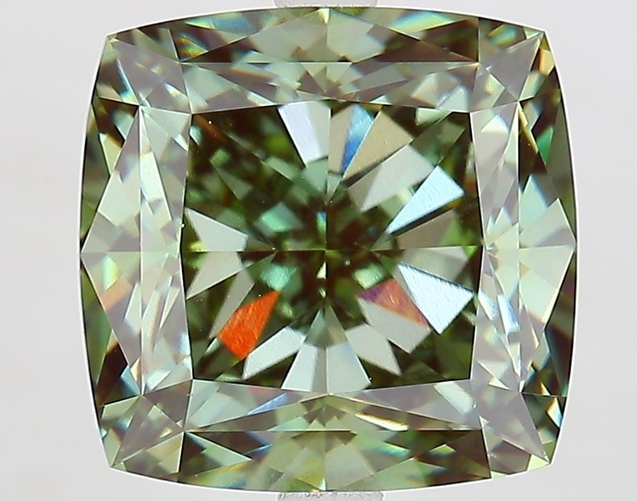 Loose Diamond - CUSHION MODIFIED 7.66ct Fancy Vivid Green VS1: Loose Diamond - CUSHION MODIFIED 7.66ct Fancy Vivid Green VS1 Source: This is a real non-mined Diamond that has been grown in a lab Shape: CUSHION MODIFIED Carats: 7.66 Color: Fancy Vivid Green Certif