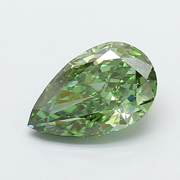 Loose Diamond - PEAR 1.07ct Fancy Vivid Green VVS2: Loose Diamond - PEAR 1.07ct Fancy Vivid Green VVS2 Source: This is a real non-mined Diamond that has been grown in a lab Shape: PEAR Carats: 1.07 Color: Fancy Vivid Green Certification: IGI Video: