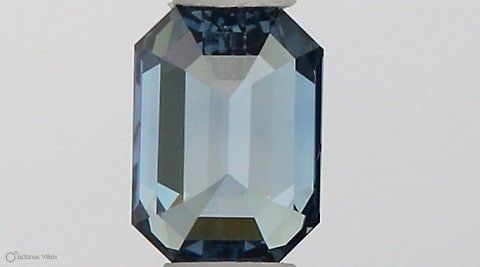 Loose Diamond - EMERALD 0.3ct Fancy Vivid Blue SI1