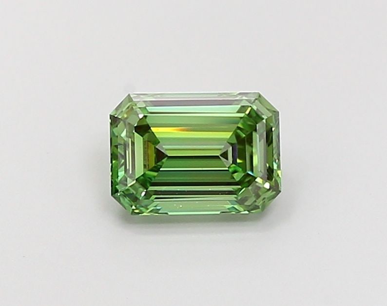 Loose Diamond - EMERALD 1.08ct Fancy Vivid Green VVS2