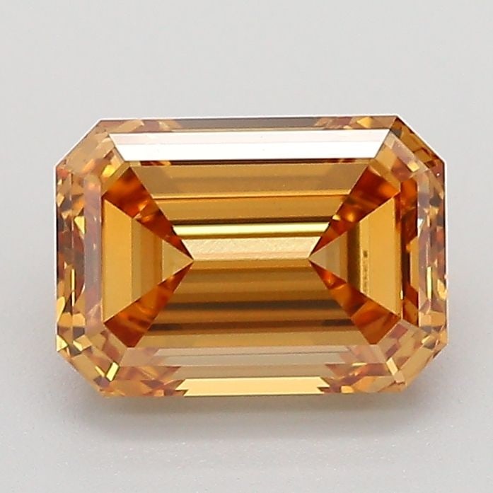 Loose Diamond - EMERALD 1.56ct Fancy Brownish Orange VVS2