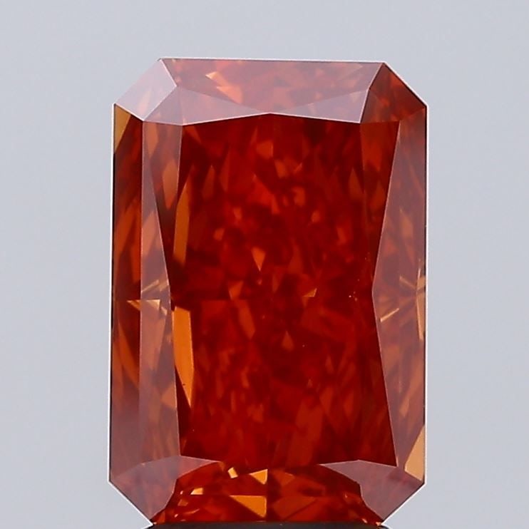 Loose Diamond - RADIANT 3.29ct Fancy Vivid Orange VS2