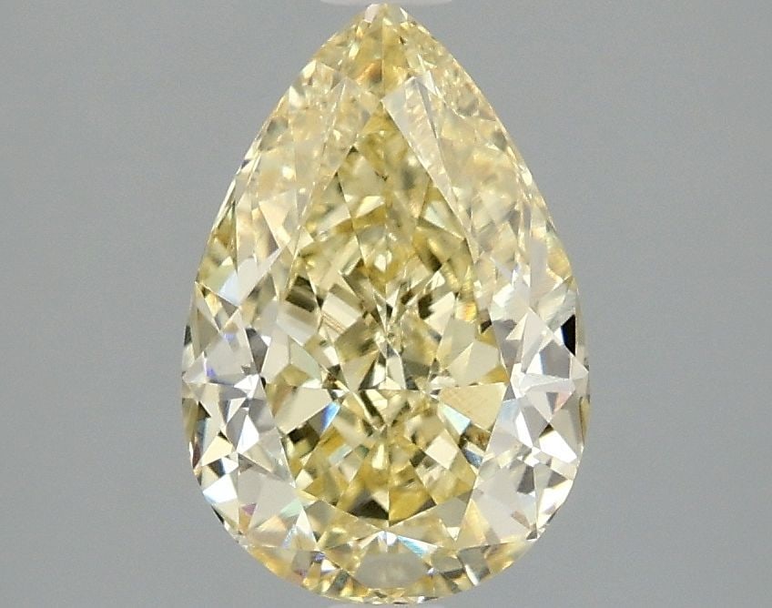 Loose Diamond - PEAR 2.04ct Fancy Intense Yellow VVS2: Loose Diamond - PEAR 2.04ct Fancy Intense Yellow VVS2 Source: This is a real non-mined Diamond that has been grown in a lab Shape: PEAR Carats: 2.04 Color: Fancy Intense Yellow Certification: IGI Vide
