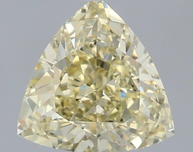 Loose Diamond - TRIANGULAR 1.06ct Fancy Light Yellow VS1: Loose Diamond - TRIANGULAR 1.06ct Fancy Light Yellow VS1 Source: This is a real non-mined Diamond that has been grown in a lab Shape: TRIANGULAR Carats: 1.06 Color: Fancy Light Yellow Certification: I