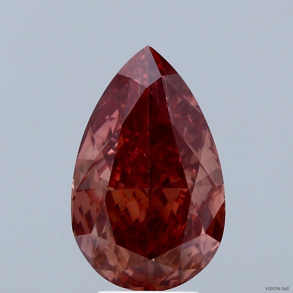 Loose Diamond - PEAR 4.1ct Fancy Deep Brownish Pink VS1