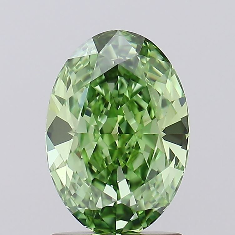 Loose Diamond - OVAL 1.51ct Fancy Vivid Green FL