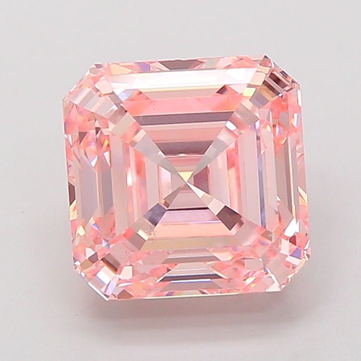 Loose Diamond - ASSCHER 4.07ct Fancy Intense Pink VS1