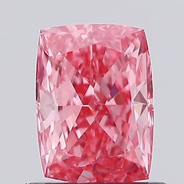 Loose Diamond - CUSHION BRILLIANT 0.76ct Fancy Vivid Pink VVS2: Loose Diamond - CUSHION BRILLIANT 0.76ct Fancy Vivid Pink VVS2 Source: This is a real non-mined Diamond that has been grown in a lab Shape: CUSHION BRILLIANT Carats: 0.76 Color: Fancy Vivid Pink Certi