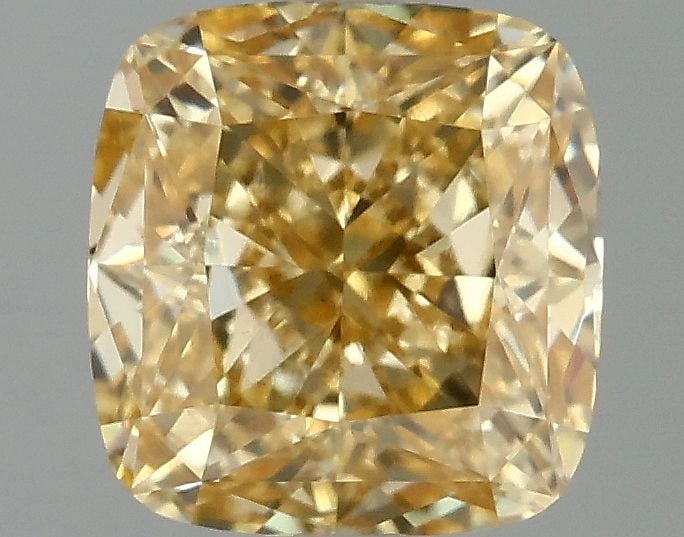 Loose Diamond - CUSHION MODIFIED 1.08ct Fancy Intense Yellow VS1: Loose Diamond - CUSHION MODIFIED 1.08ct Fancy Intense Yellow VS1 Source: This is a real non-mined Diamond that has been grown in a lab Shape: CUSHION MODIFIED Carats: 1.08 Color: Fancy Intense Yellow 
