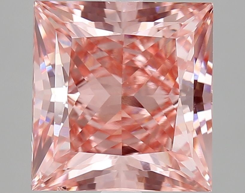 Loose Diamond - PRINCESS 3.64ct Fancy Vivid Pink VS2