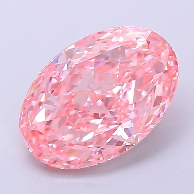 Loose Diamond - OVAL 2.52ct Fancy Vivid Pink VVS2