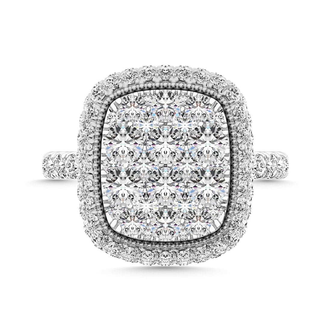 Diamond 3 Ct.Tw. Engagement Ring in 14K White Gold: Diamond 3 Ct.Tw. Engagement Ring in 14K White Gold 14k White Gold Stone Color: G-h Stone Clarity: Si2 Each ring is presented in standard size 6.5. Complimentary resizing is available between sizes 510