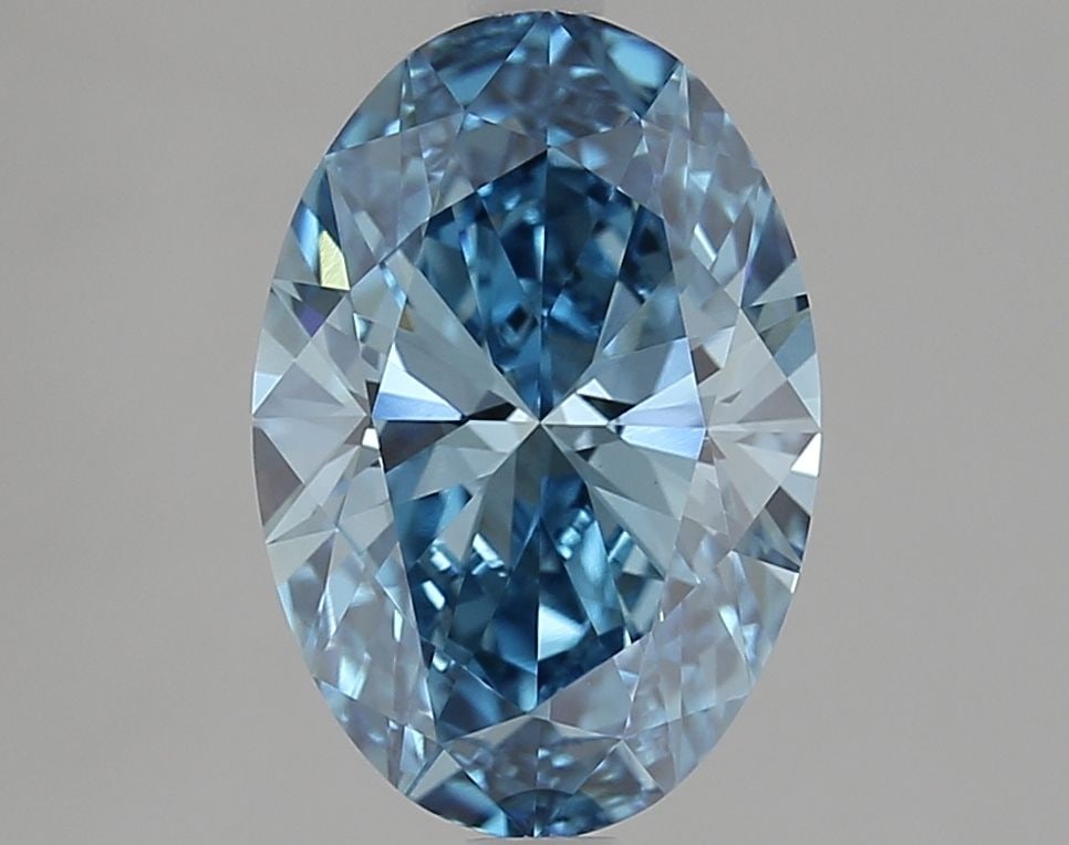 Loose Diamond - OVAL 2.52ct Fancy Vivid Blue VVS2: Loose Diamond - OVAL 2.52ct Fancy Vivid Blue VVS2 Source: This is a real non-mined Diamond that has been grown in a lab Shape: OVAL Carats: 2.52 Color: Fancy Vivid Blue Certification: IGI Video: