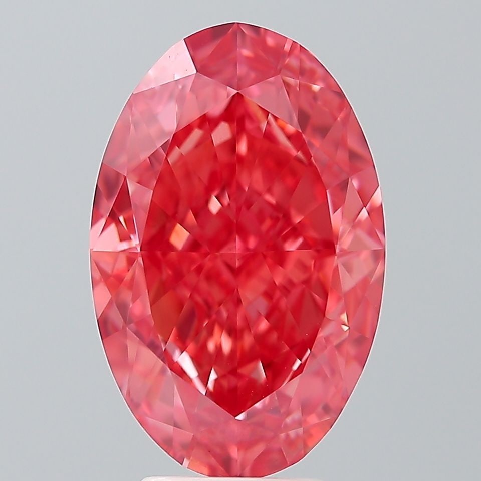 Loose Diamond - OVAL 6.06ct Fancy Vivid Pink VVS2: Loose Diamond - OVAL 6.06ct Fancy Vivid Pink VVS2 Source: This is a real non-mined Diamond that has been grown in a lab Shape: OVAL Carats: 6.06 Color: Fancy Vivid Pink Certification: IGI Video: