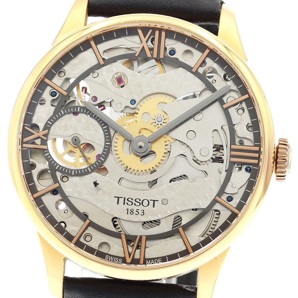 Tissot Chemin des Tourelles Manual Wind Skeleton Men's Wristwatch (1 of 6)