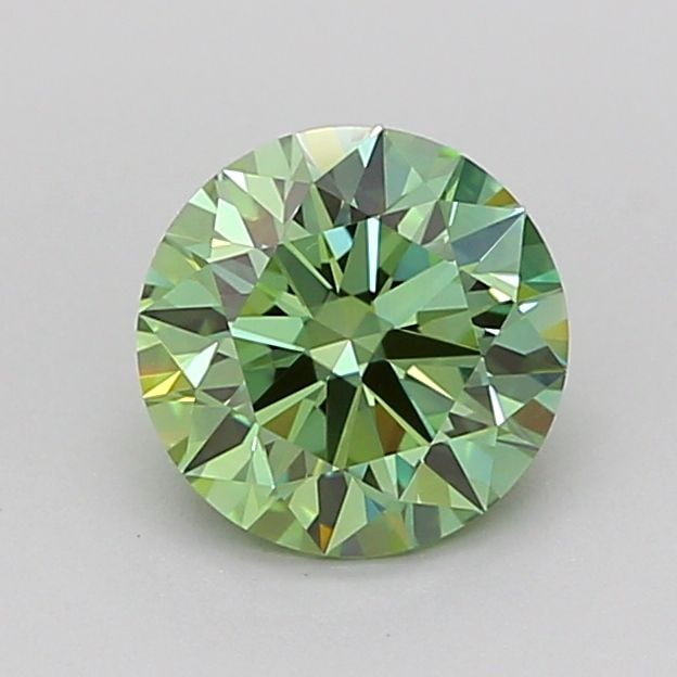 Ideal Loose Diamond - ROUND 1.1ct Fancy Vivid Green VVS1