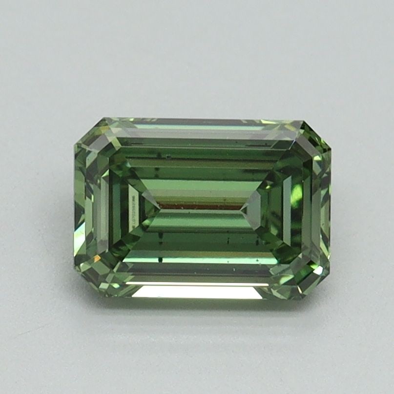 Loose Diamond - EMERALD 1.09ct Fancy Vivid Green VS2