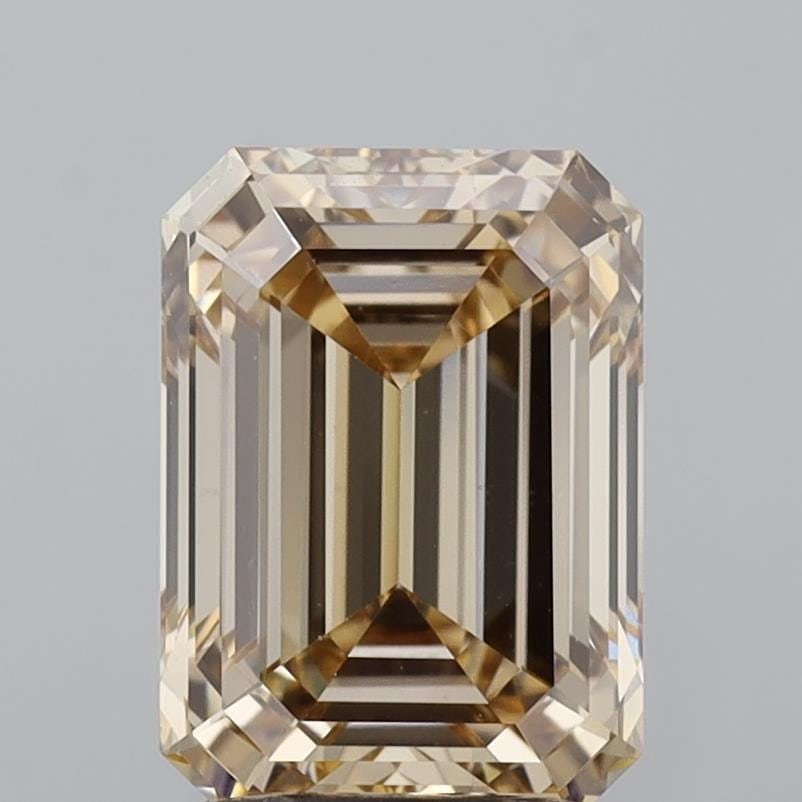 Loose Diamond - EMERALD 2.56ct Very Light Brown VVS2