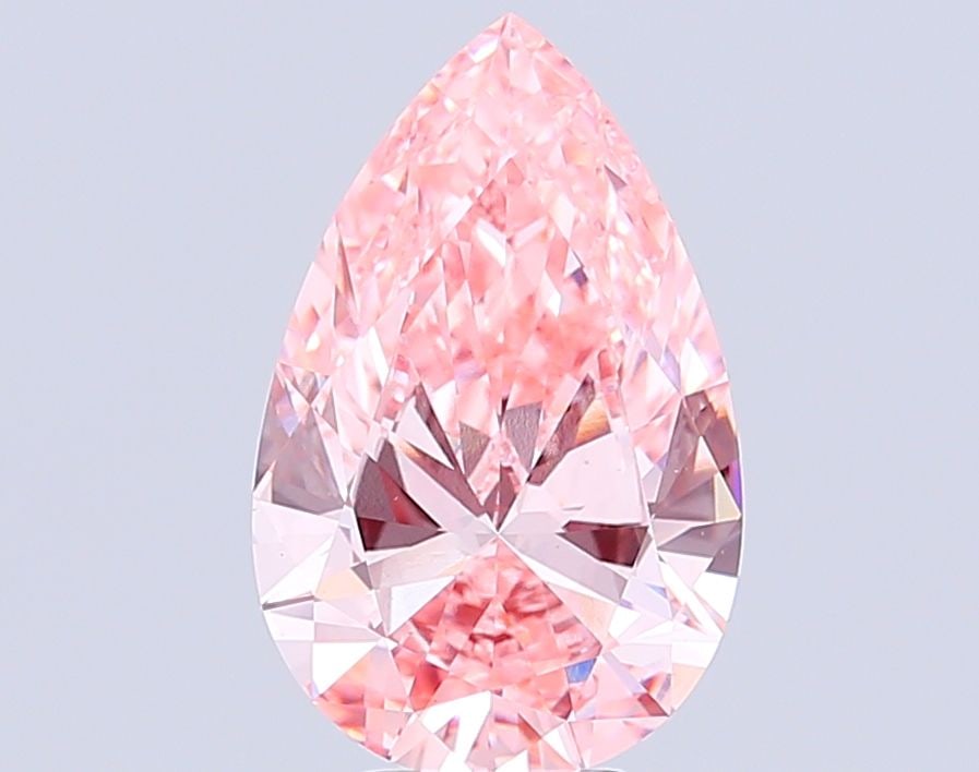 Loose Diamond - PEAR 8.01ct Fancy Vivid Pink VS1: Loose Diamond - PEAR 8.01ct Fancy Vivid Pink VS1 Source: This is a real non-mined Diamond that has been grown in a lab Shape: PEAR Carats: 8.01 Color: Fancy Vivid Pink Certification: IGI Video: