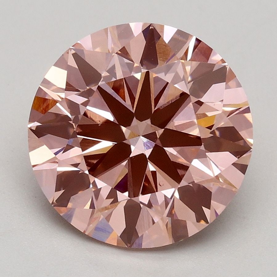 Ideal Loose Diamond - ROUND 2.57ct Fancy Intense Pink VS2
